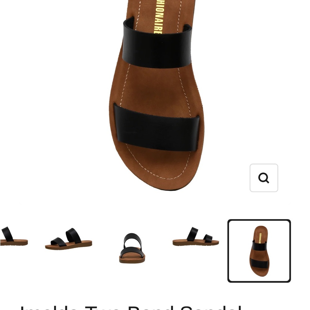Black and Brown Minimalist Sandals with Two-Tone Design